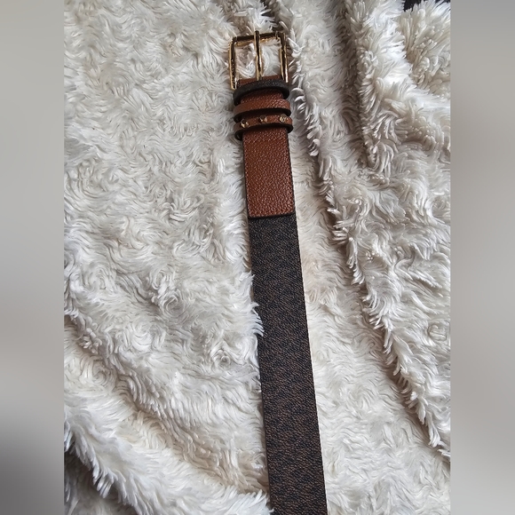 Michael Kors MK Monogramm Gold Studded Belt Small NWT - Picture 6 of 12